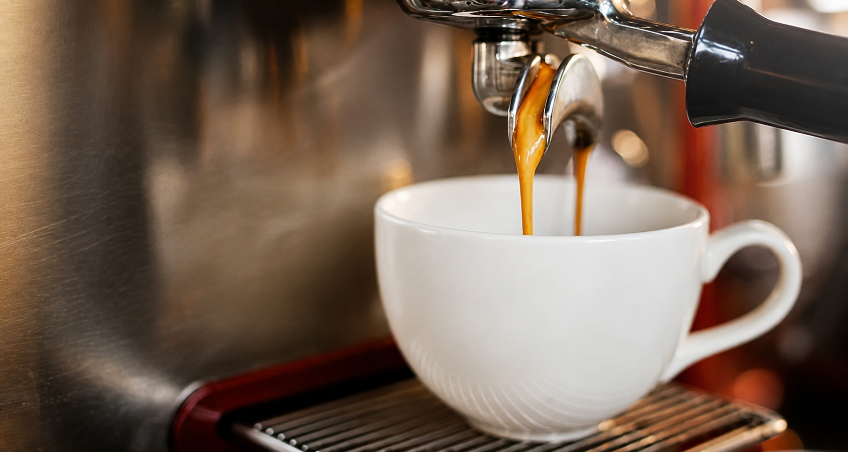 Espresso poured at the specialty coffee shop for sale in the Twin Ports area